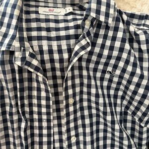 Vineyard Vines Navy Checkered Shirt